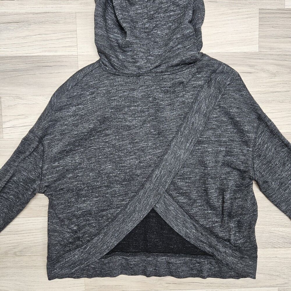 BANANA REPUBLIC Black Split Back Hooded Sweater Size Small